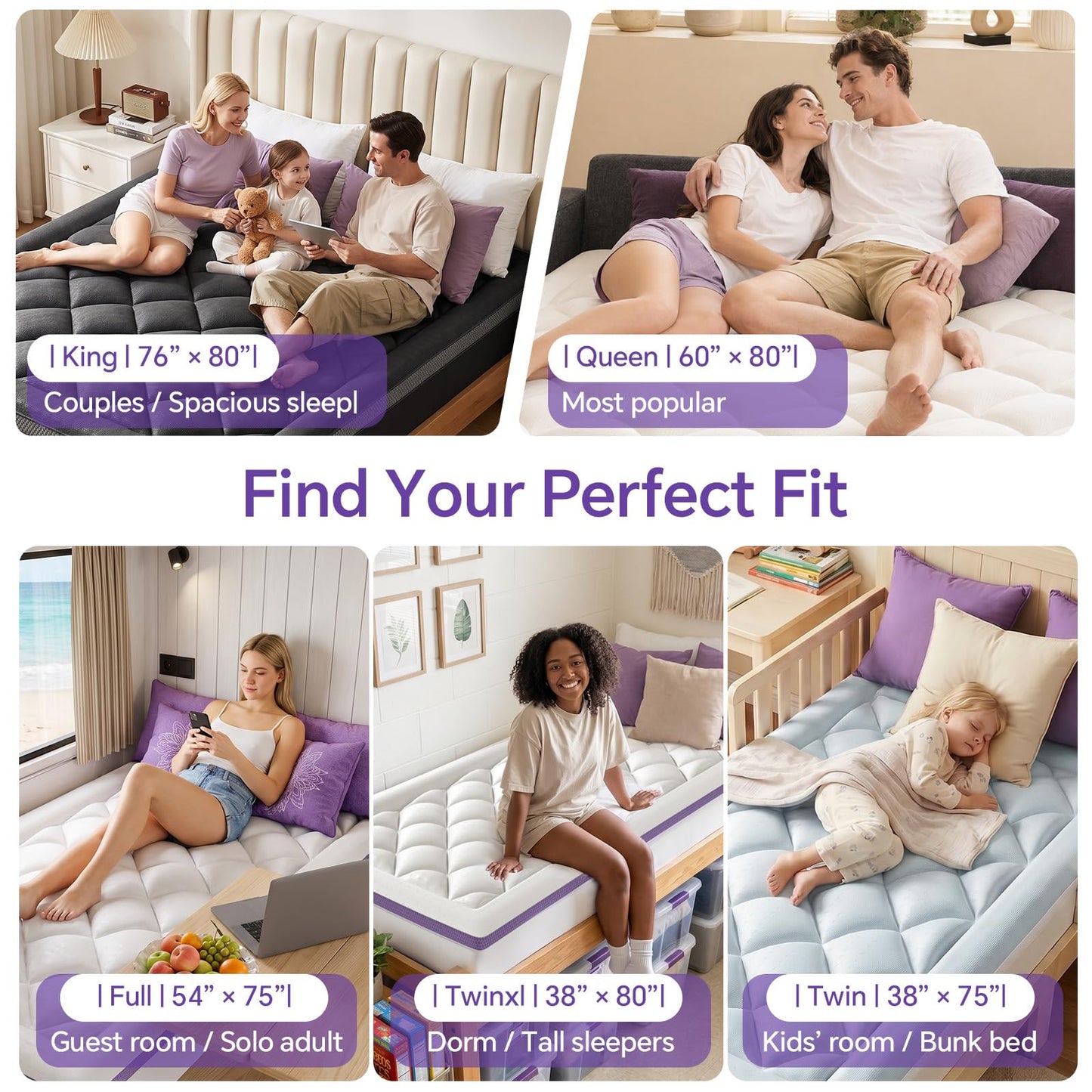 Bamboo Viscose Soft Pillow Top Mattress Topper