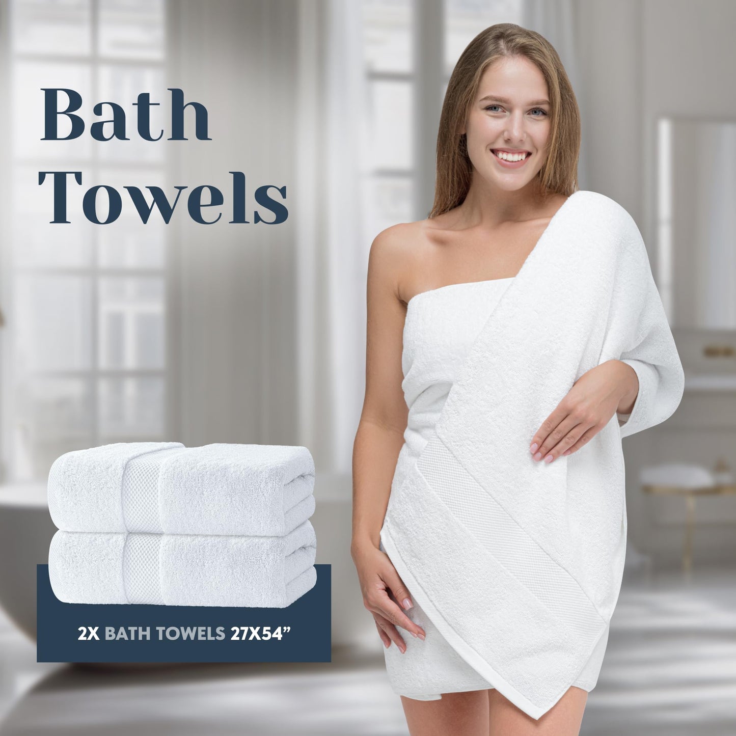 Luxury Turkish Cotton Bath Towel Set