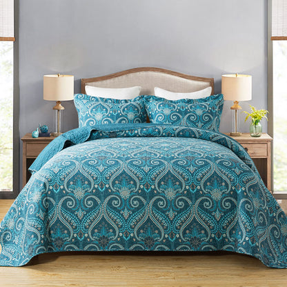 Patchwork Floral Quilt Bedspread Set