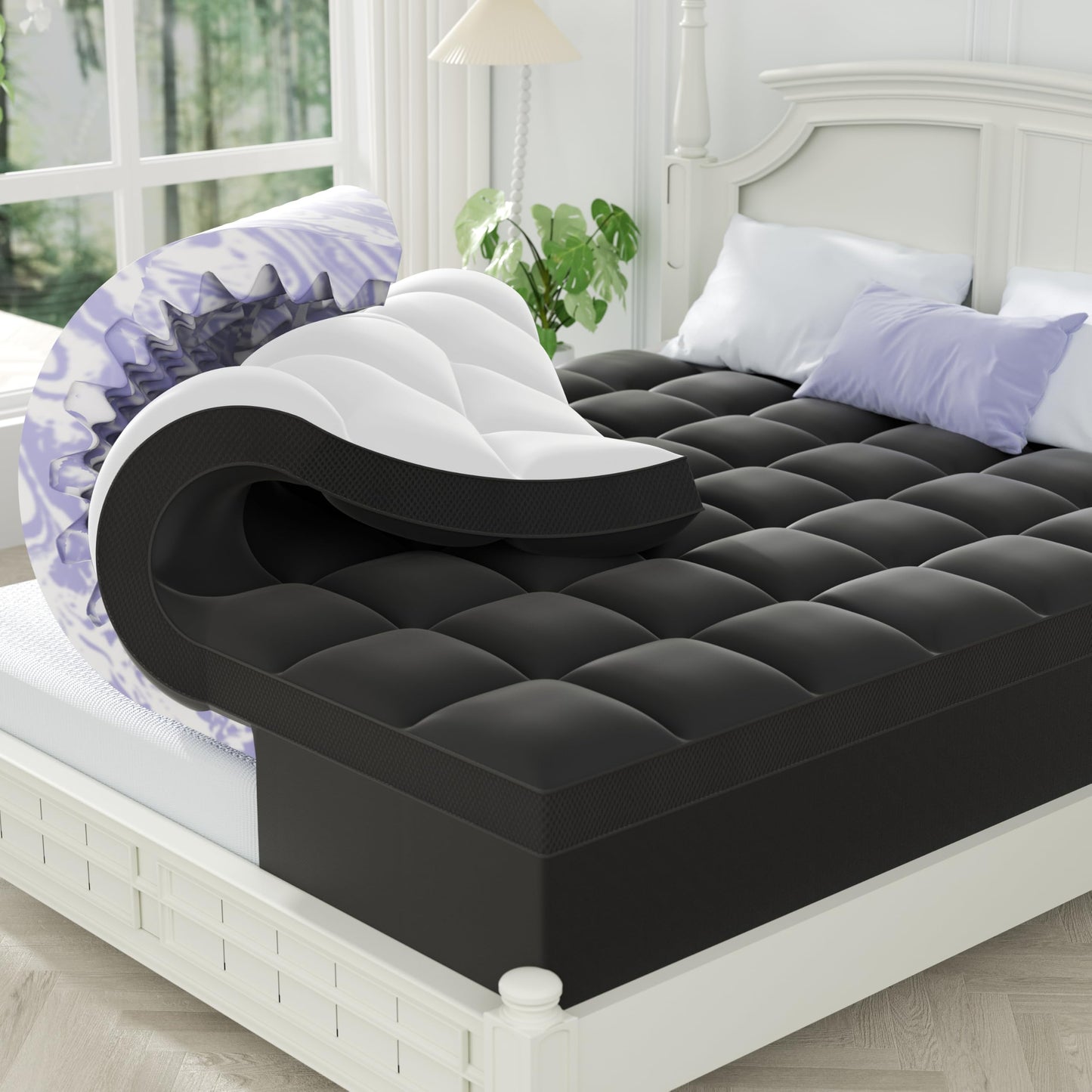 Dual Layer Memory Foam Mattress Topper