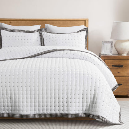 Lightweight Quilted Bedspread Coverlet Set