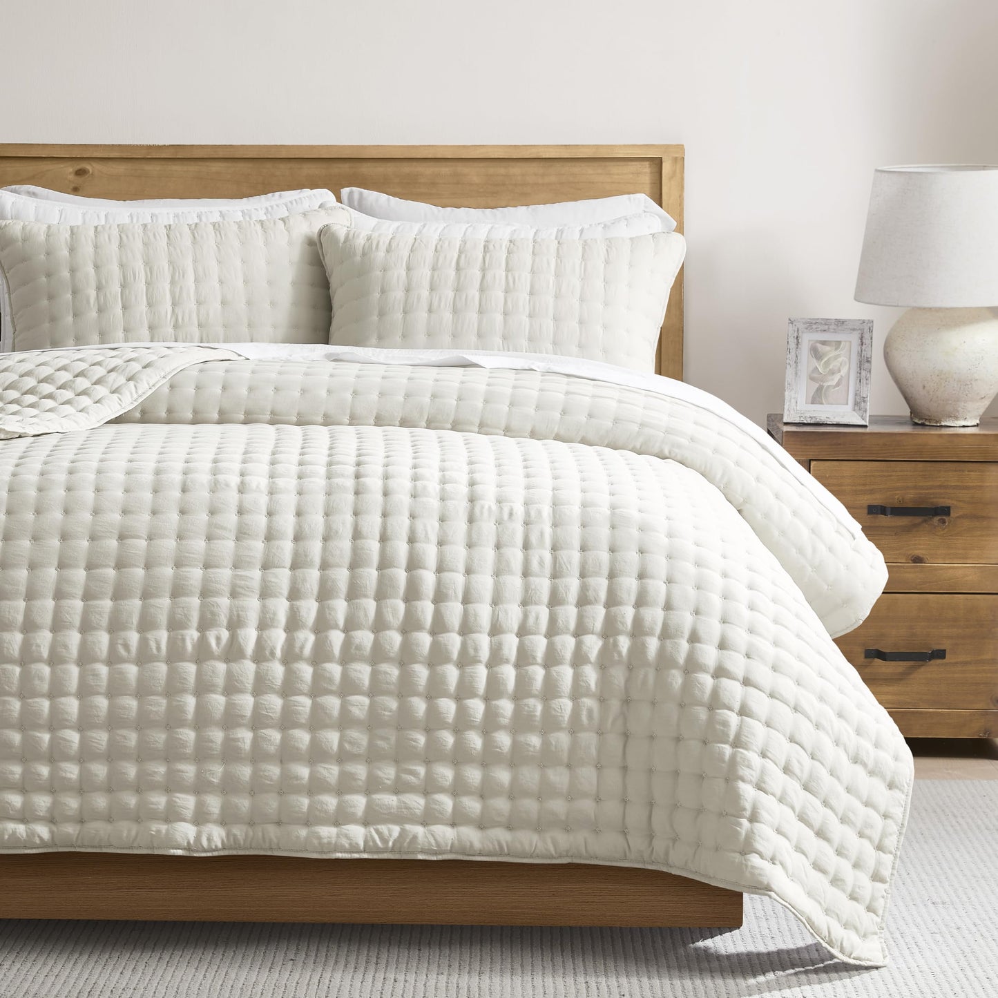 Lightweight Quilted Bedspread Coverlet Set