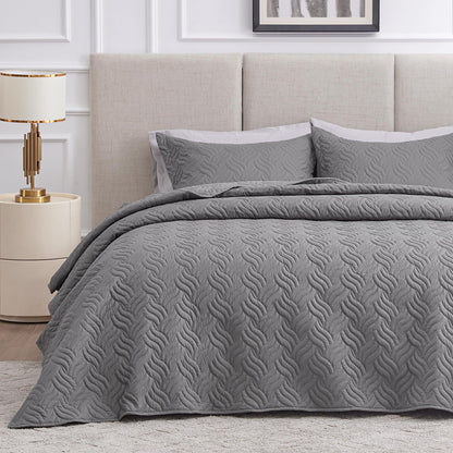 Brushed Microfiber Lightweight Quilt Set