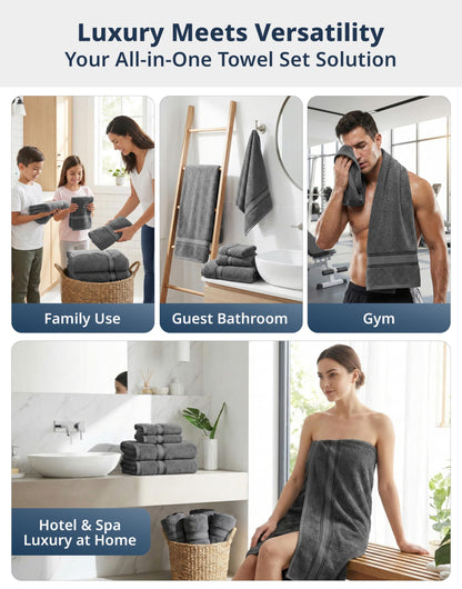 Luxury Zero Twist Cotton Bath Towels