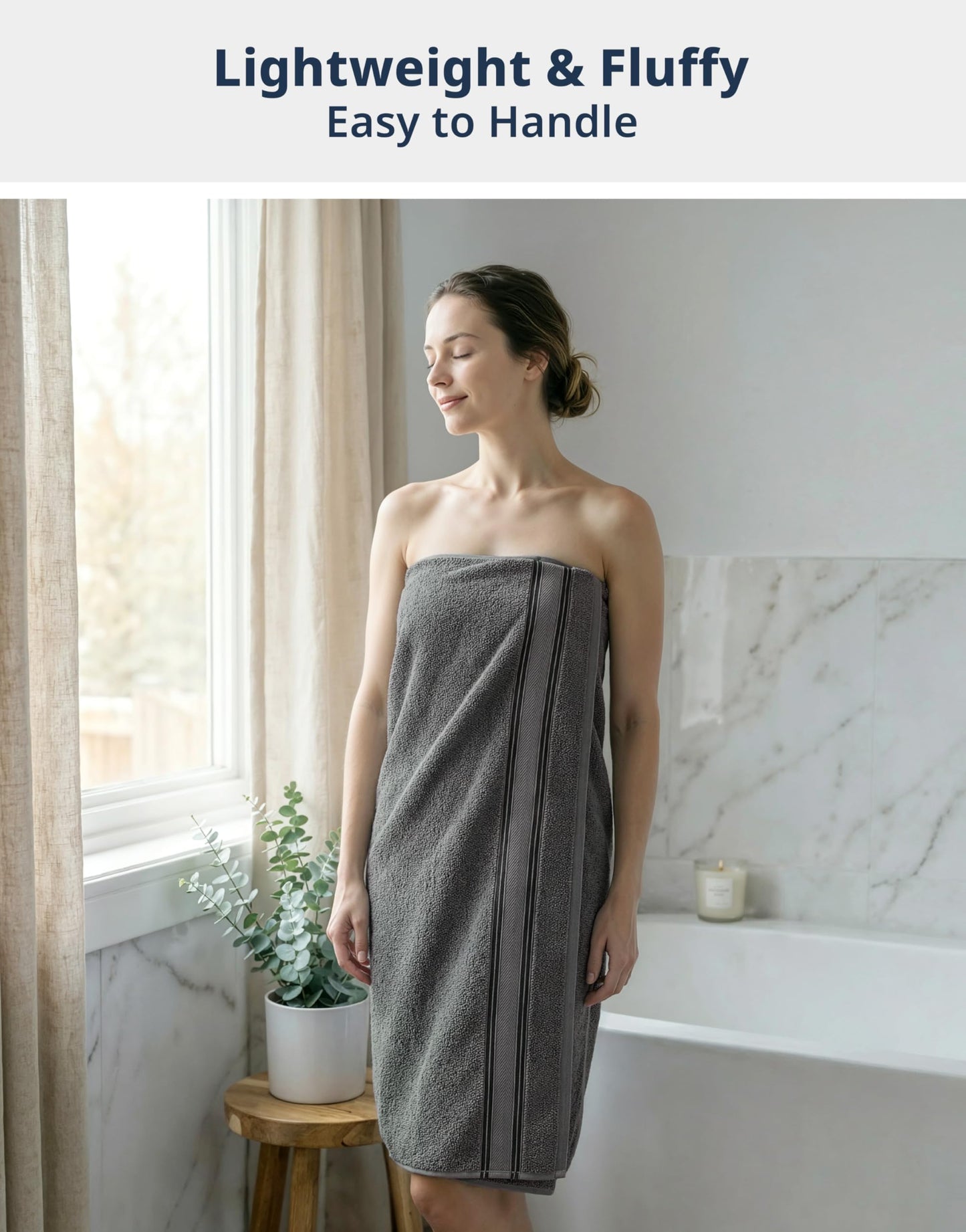 Luxury Zero Twist Cotton Bath Towels