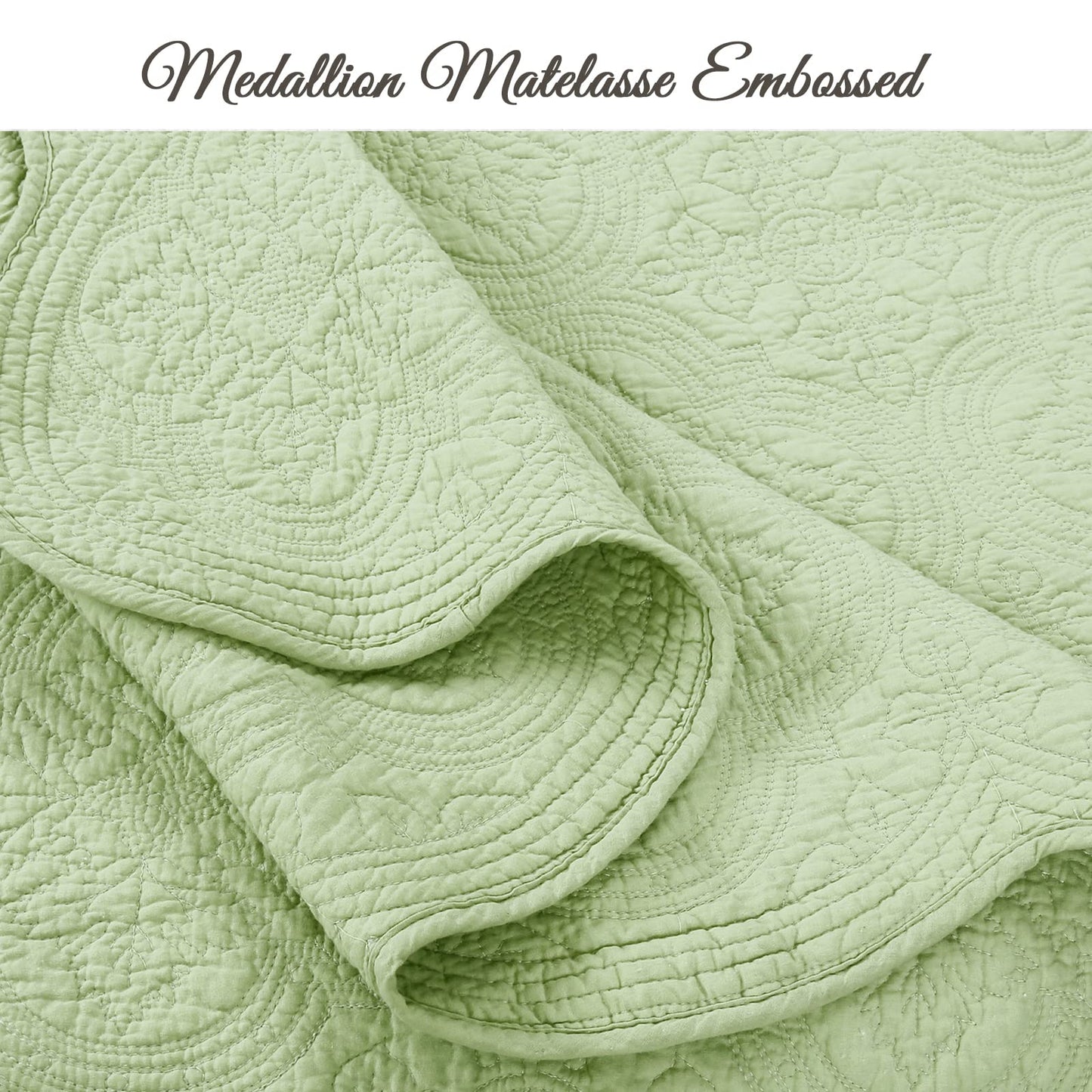 Textured Cotton Quilted Bedspread Set