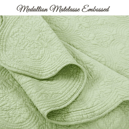 Textured Cotton Quilted Bedspread Set