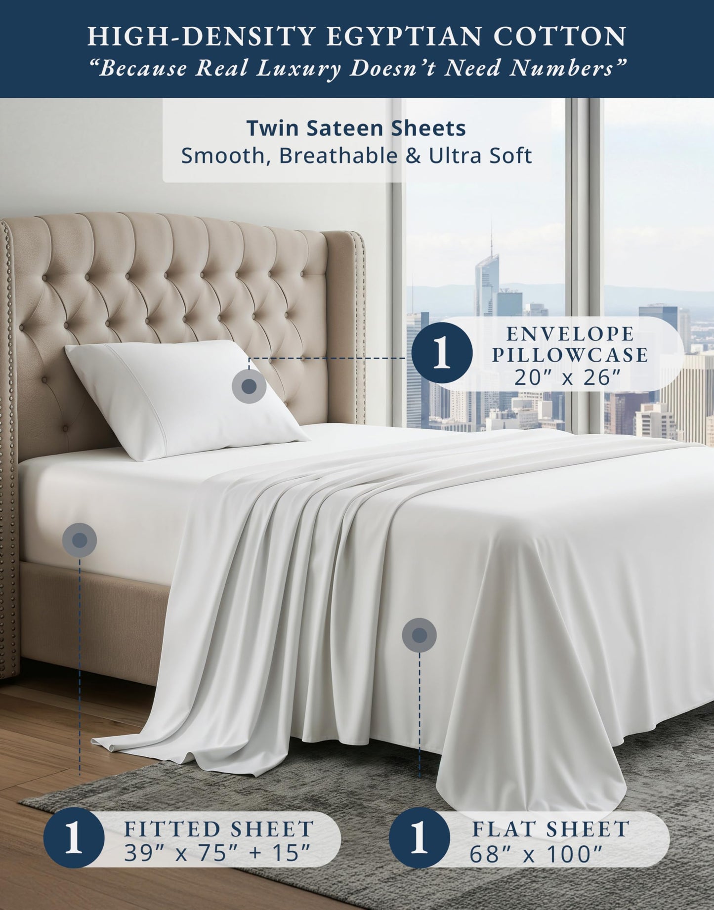 Egyptian Cotton Luxury Sheet Set