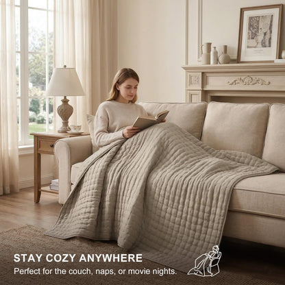 Lightweight Quilted Bedspread Coverlet Set