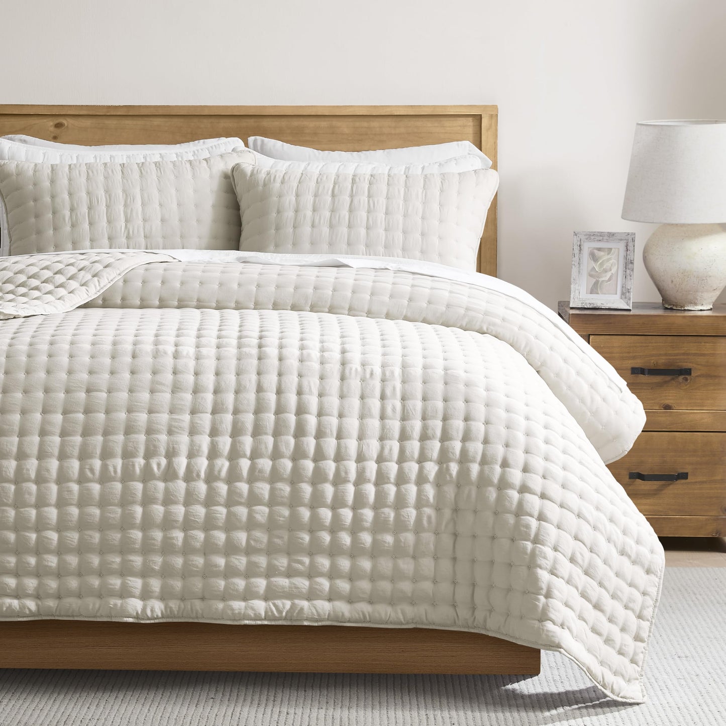 Lightweight Quilted Bedspread Coverlet Set