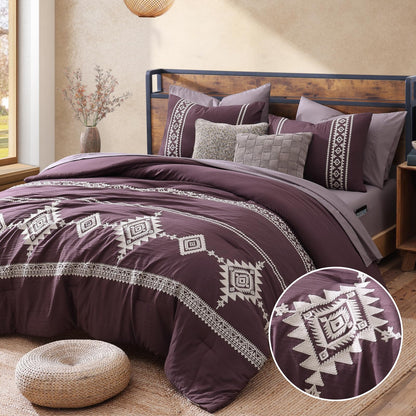 Boho Embroidered Comforter Set