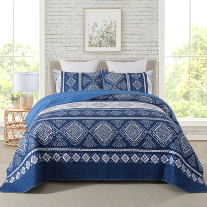 Patchwork Floral Quilt Bedspread Set
