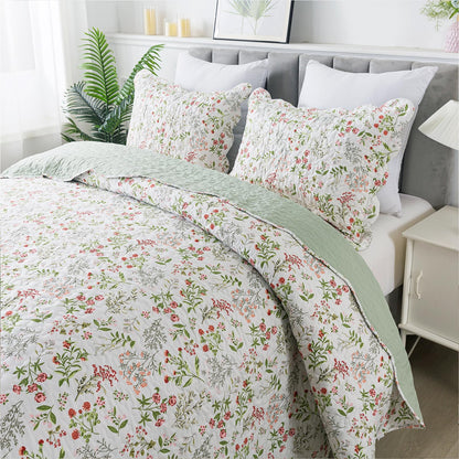 Patchwork Floral Quilt Bedspread Set