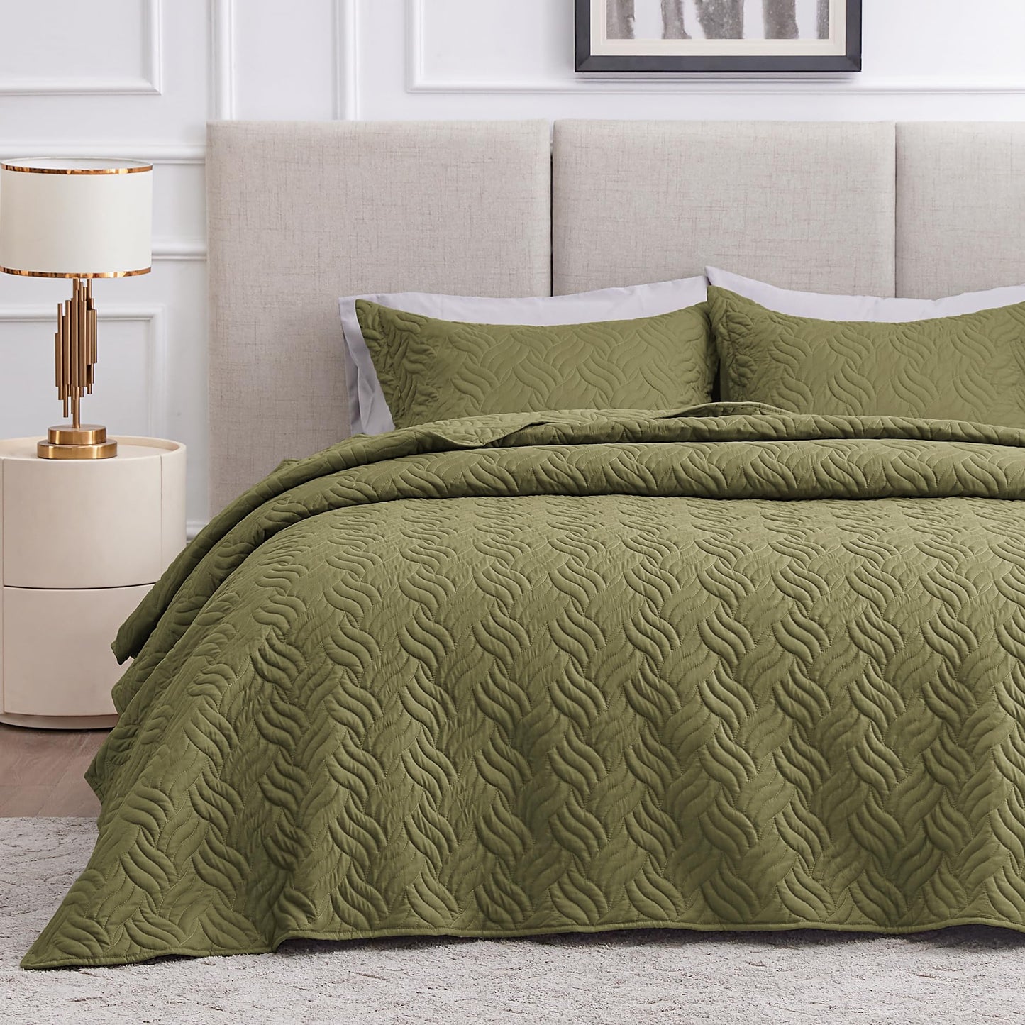 Brushed Microfiber Lightweight Quilt Set
