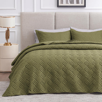 Brushed Microfiber Lightweight Quilt Set