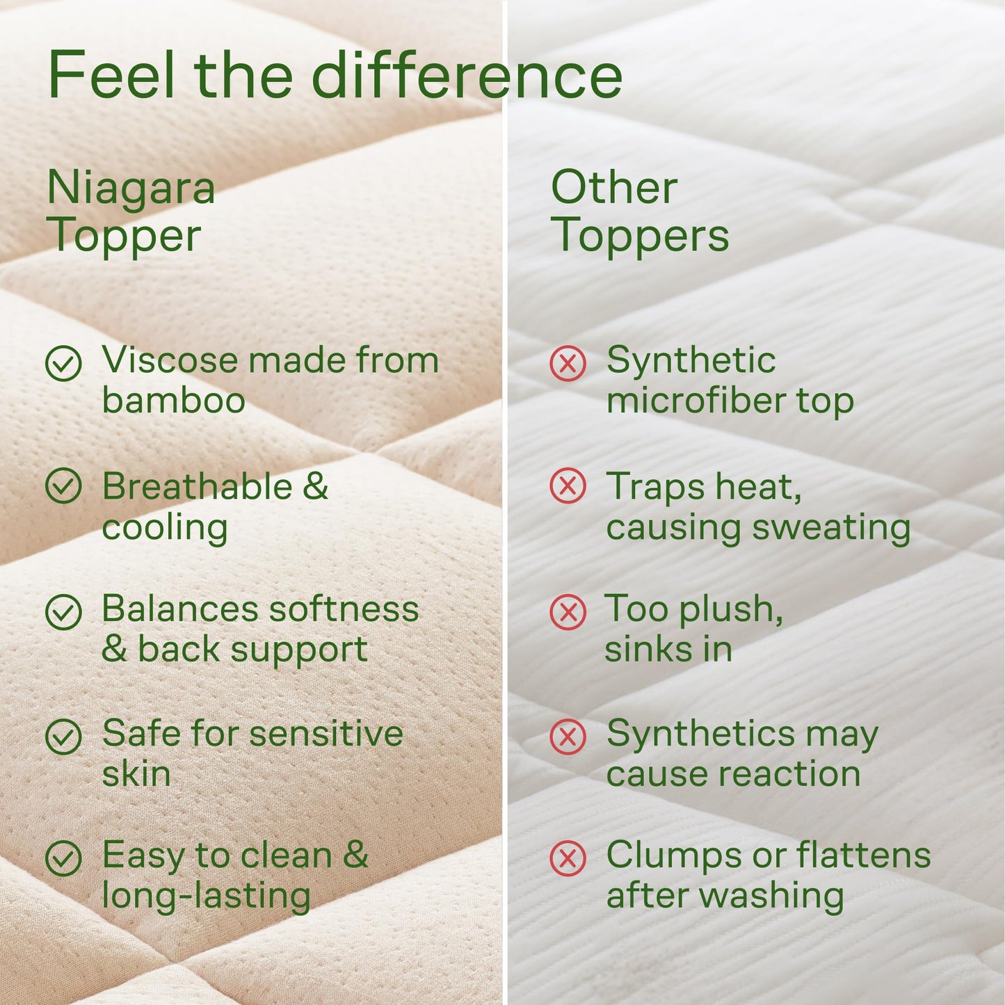 Bamboo Cooling Mattress Topper