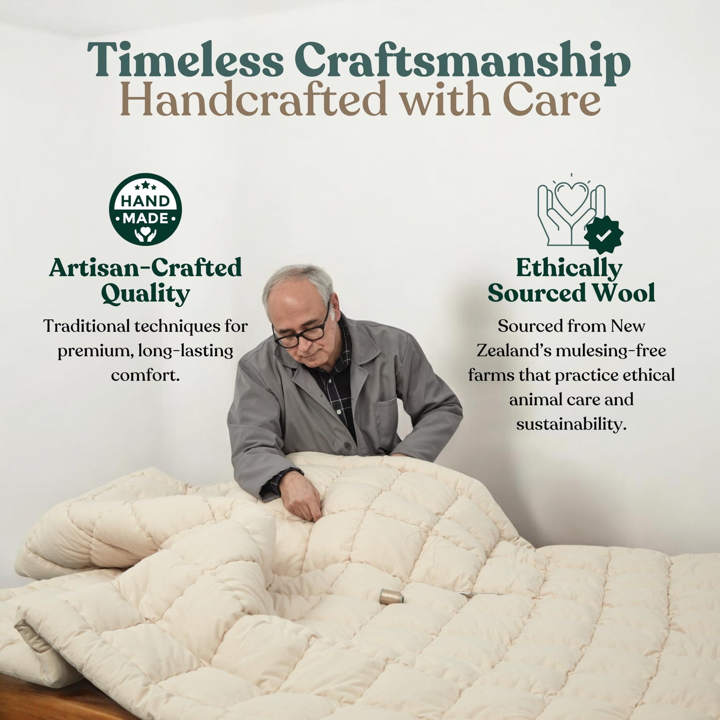 Organic Merino Wool Mattress Topper