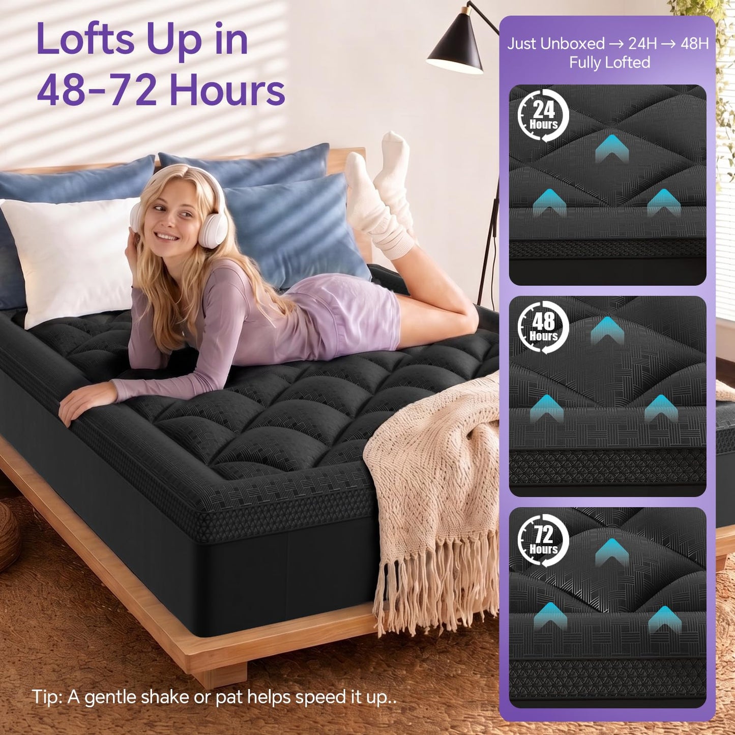 Bamboo Viscose Soft Pillow Top Mattress Topper
