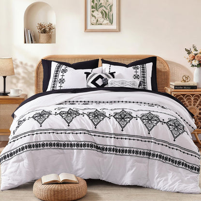 Boho Embroidered Comforter Set