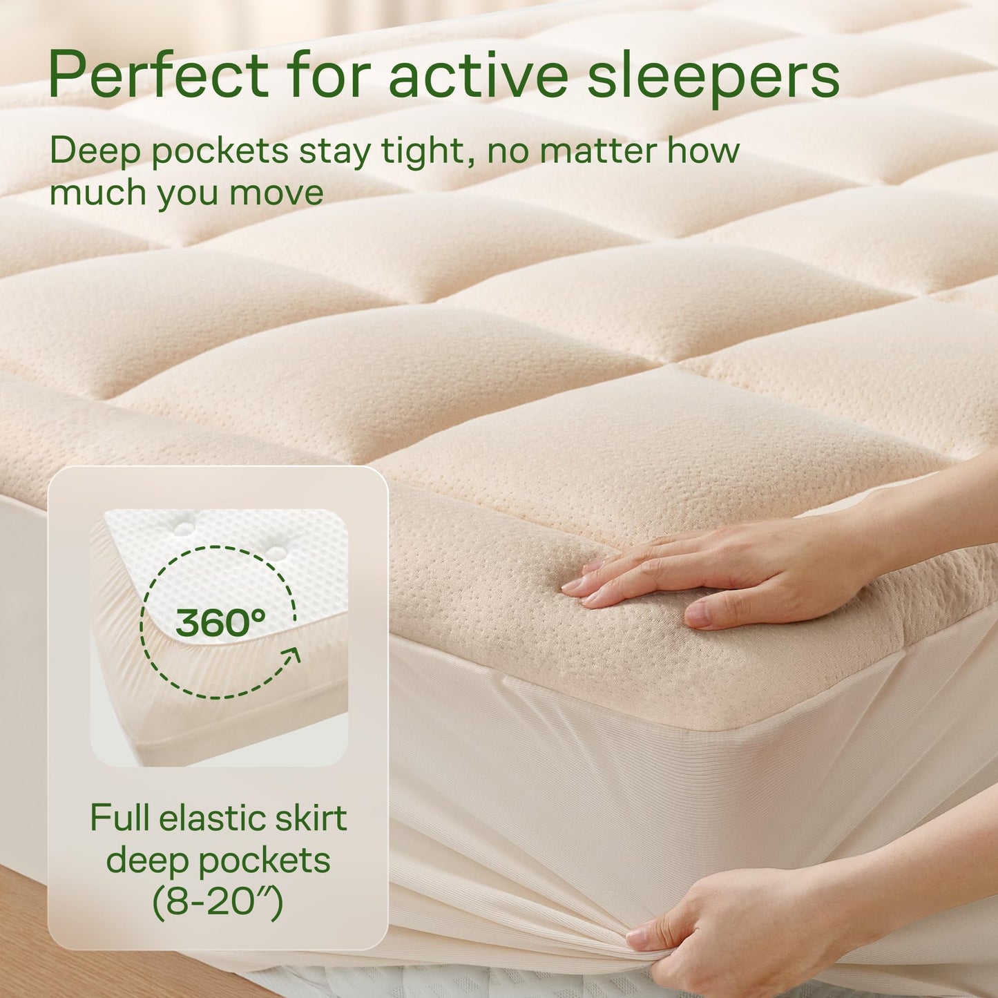Bamboo Cooling Mattress Topper
