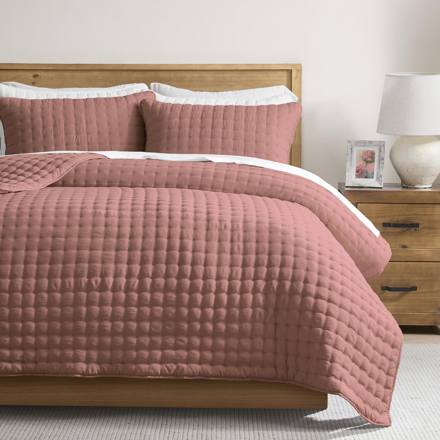 Lightweight Quilted Bedspread Coverlet Set