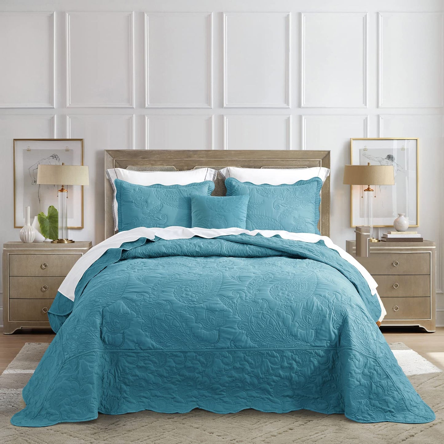 Paisley Pattern Bedspread Coverlet Set