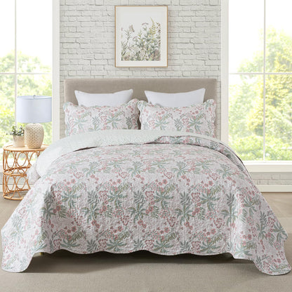 Patchwork Floral Quilt Bedspread Set