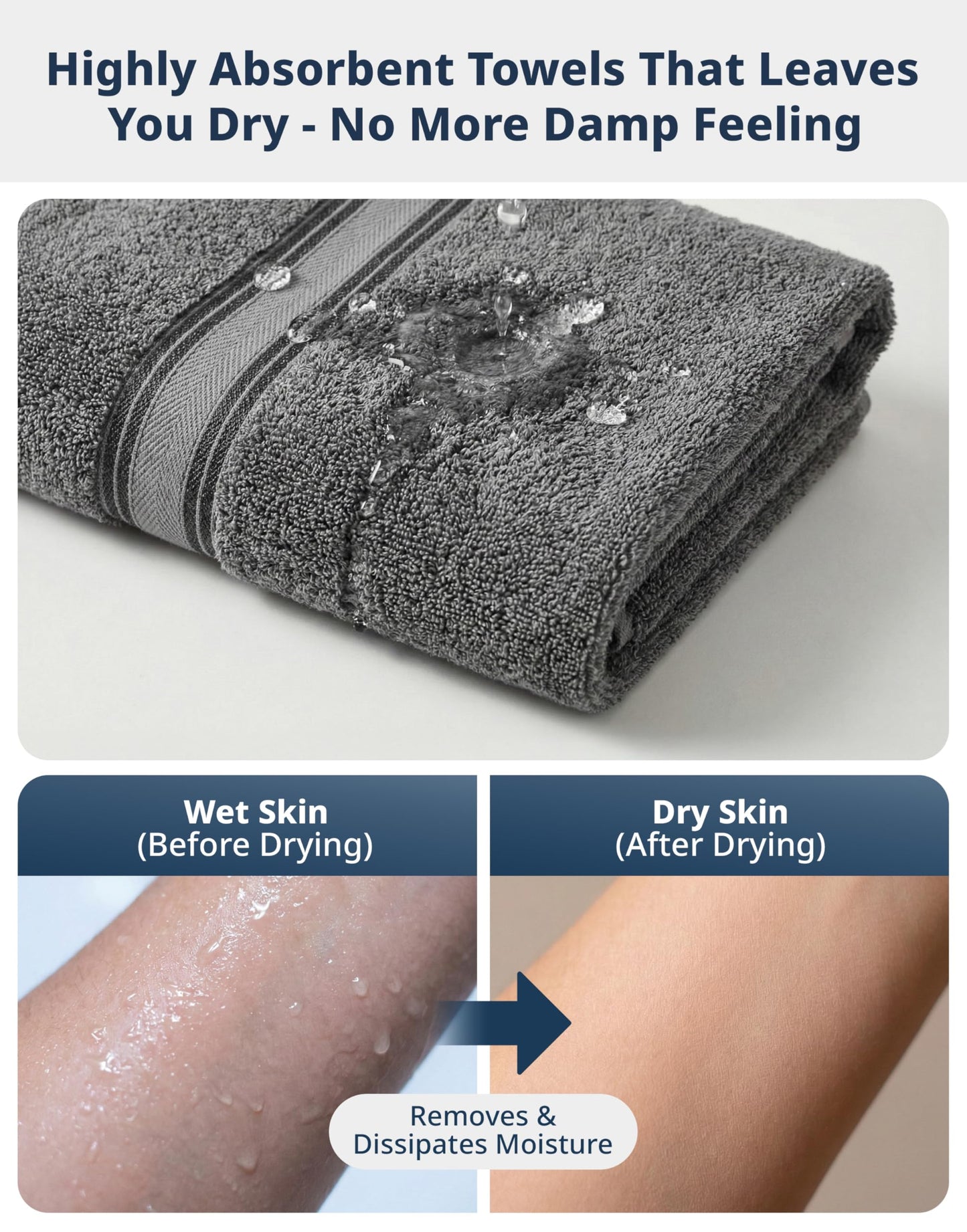 Luxury Zero Twist Cotton Bath Towels