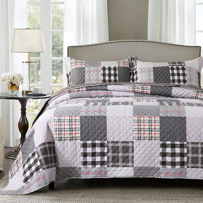 Patchwork Floral Quilt Bedspread Set