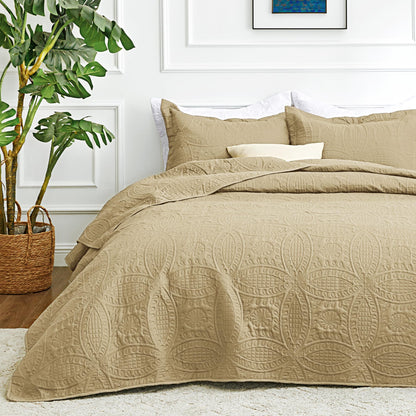 Brushed Microfiber Lightweight Quilt Set