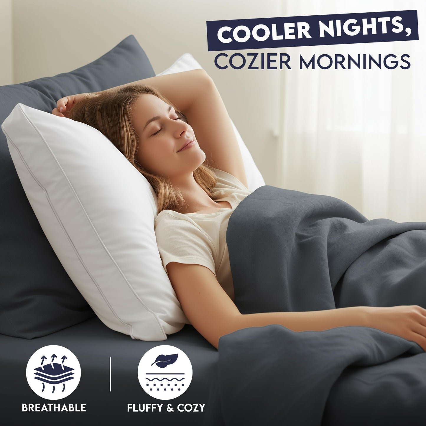 Cooling Hotel Quality Bed Pillow Set