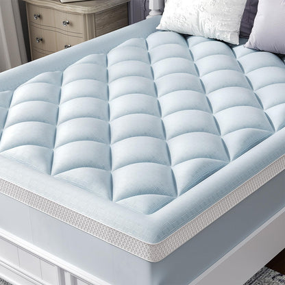 Bamboo Viscose Soft Pillow Top Mattress Topper