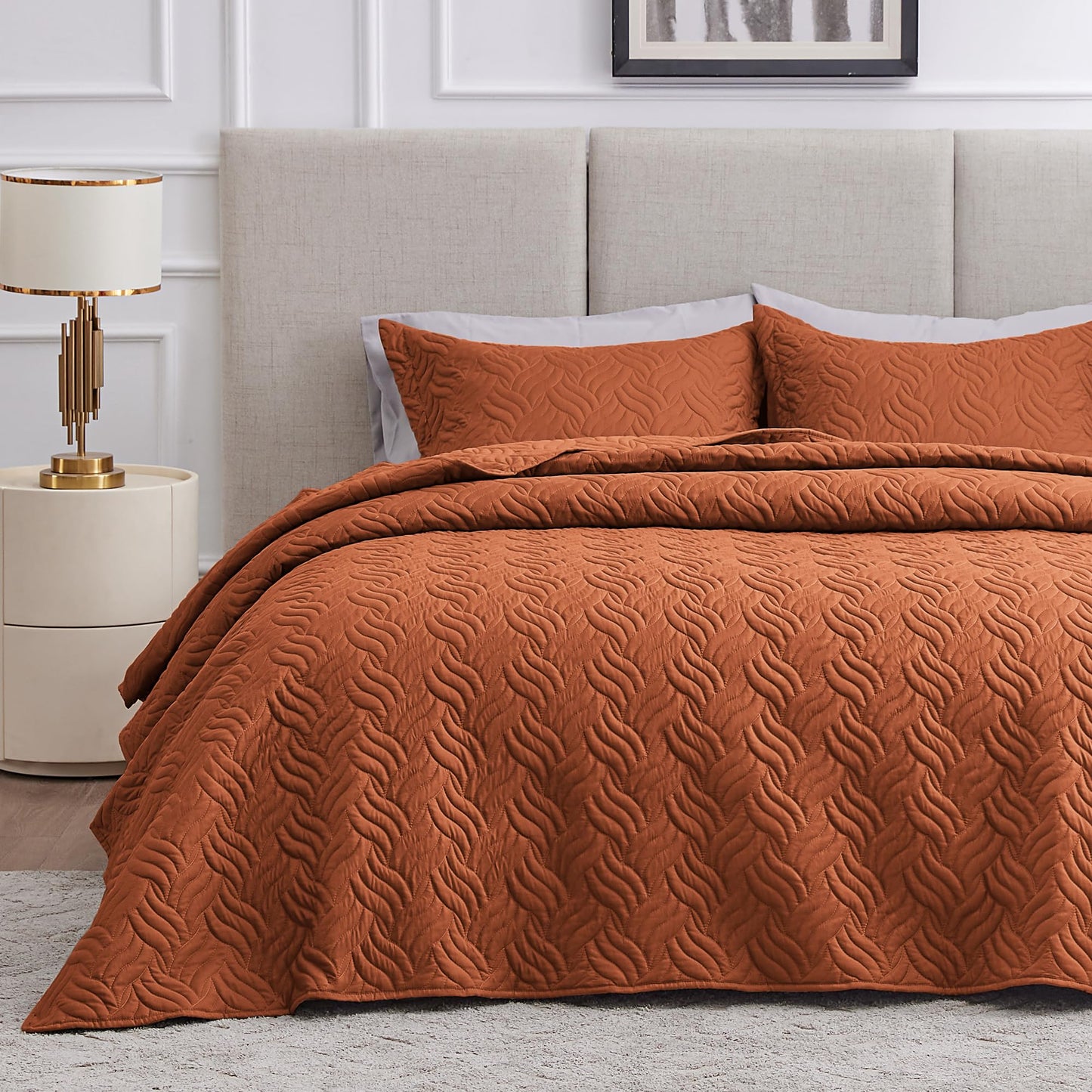 Brushed Microfiber Lightweight Quilt Set