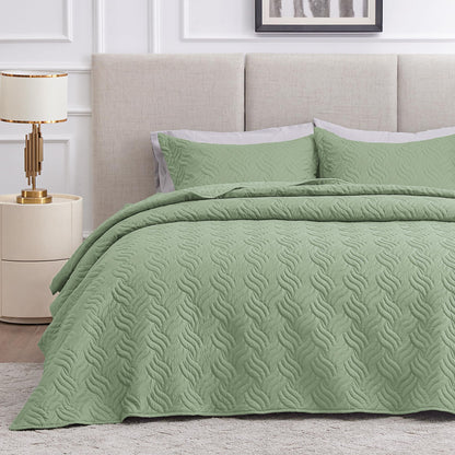Brushed Microfiber Lightweight Quilt Set