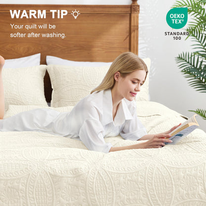 Brushed Microfiber Lightweight Quilt Set
