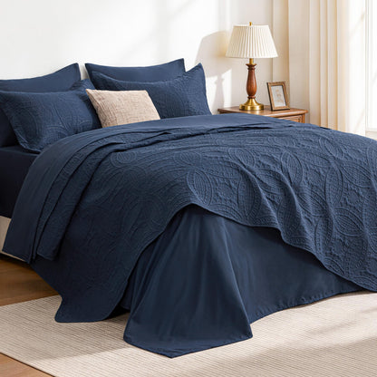 Brushed Microfiber Lightweight Quilt Set