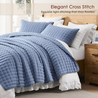 Lightweight Quilted Bedspread Coverlet Set