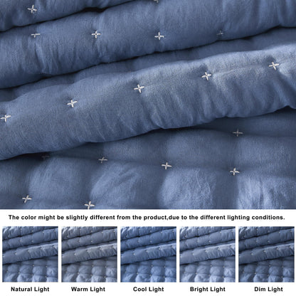 Lightweight Quilted Bedspread Coverlet Set
