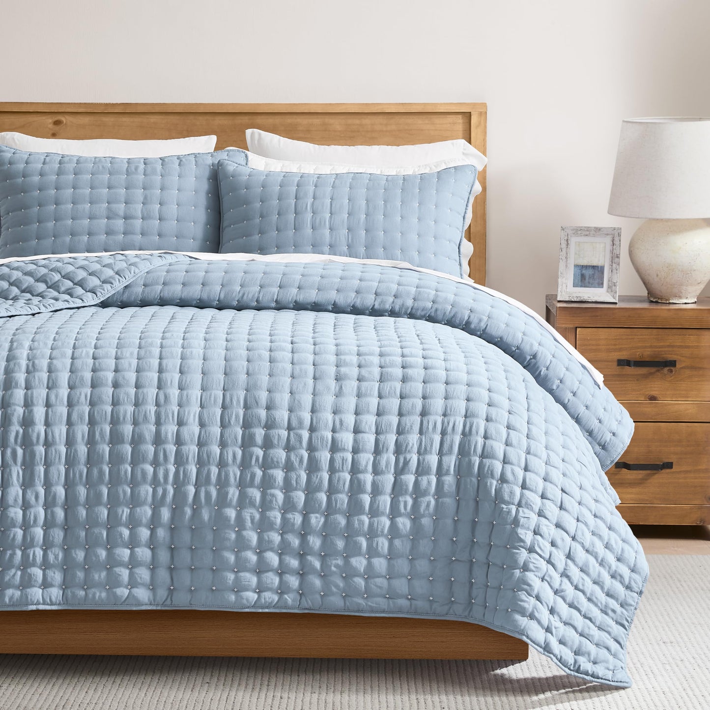 Lightweight Quilted Bedspread Coverlet Set