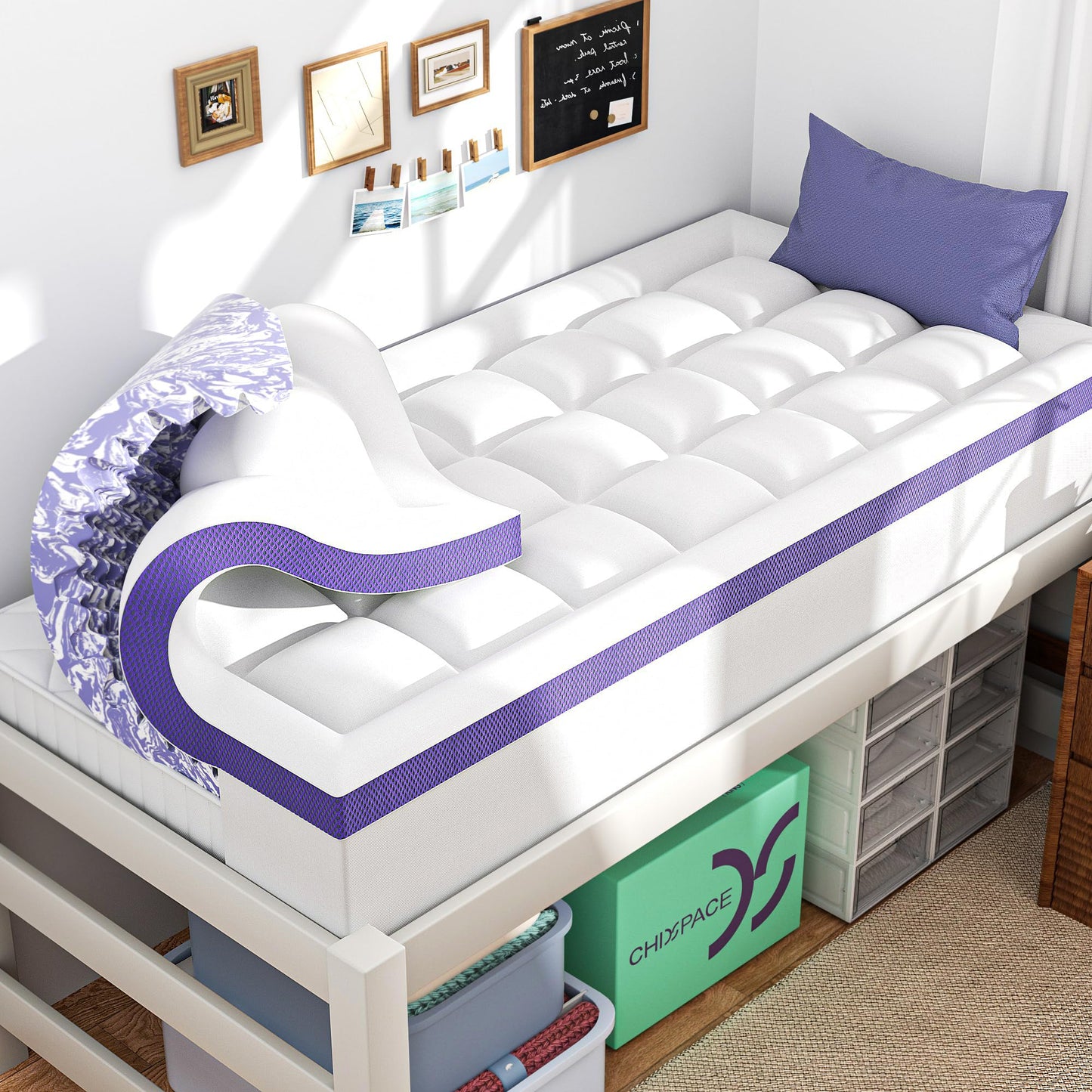 Dual Layer Memory Foam Mattress Topper
