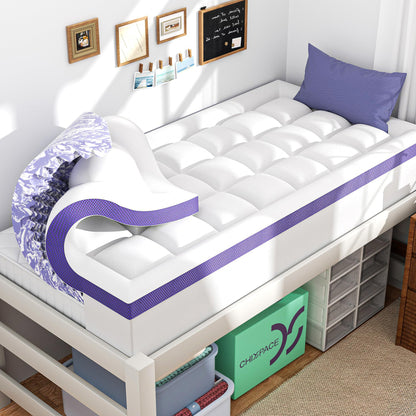 Dual Layer Memory Foam Mattress Topper