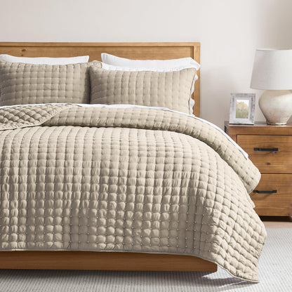 Lightweight Quilted Bedspread Coverlet Set
