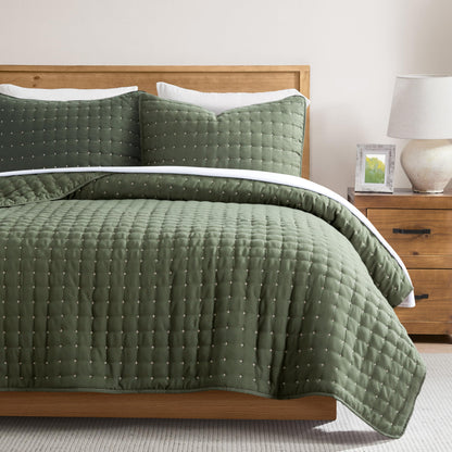 Lightweight Quilted Bedspread Coverlet Set