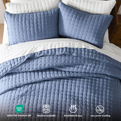 Lightweight Quilted Bedspread Coverlet Set