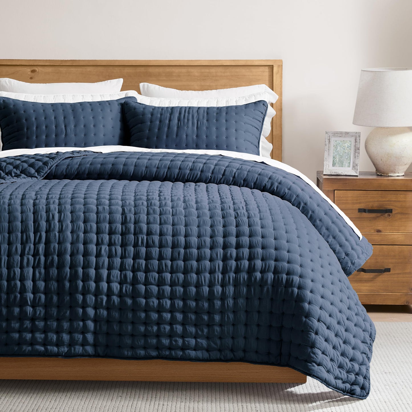 Lightweight Quilted Bedspread Coverlet Set