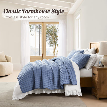 Lightweight Quilted Bedspread Coverlet Set