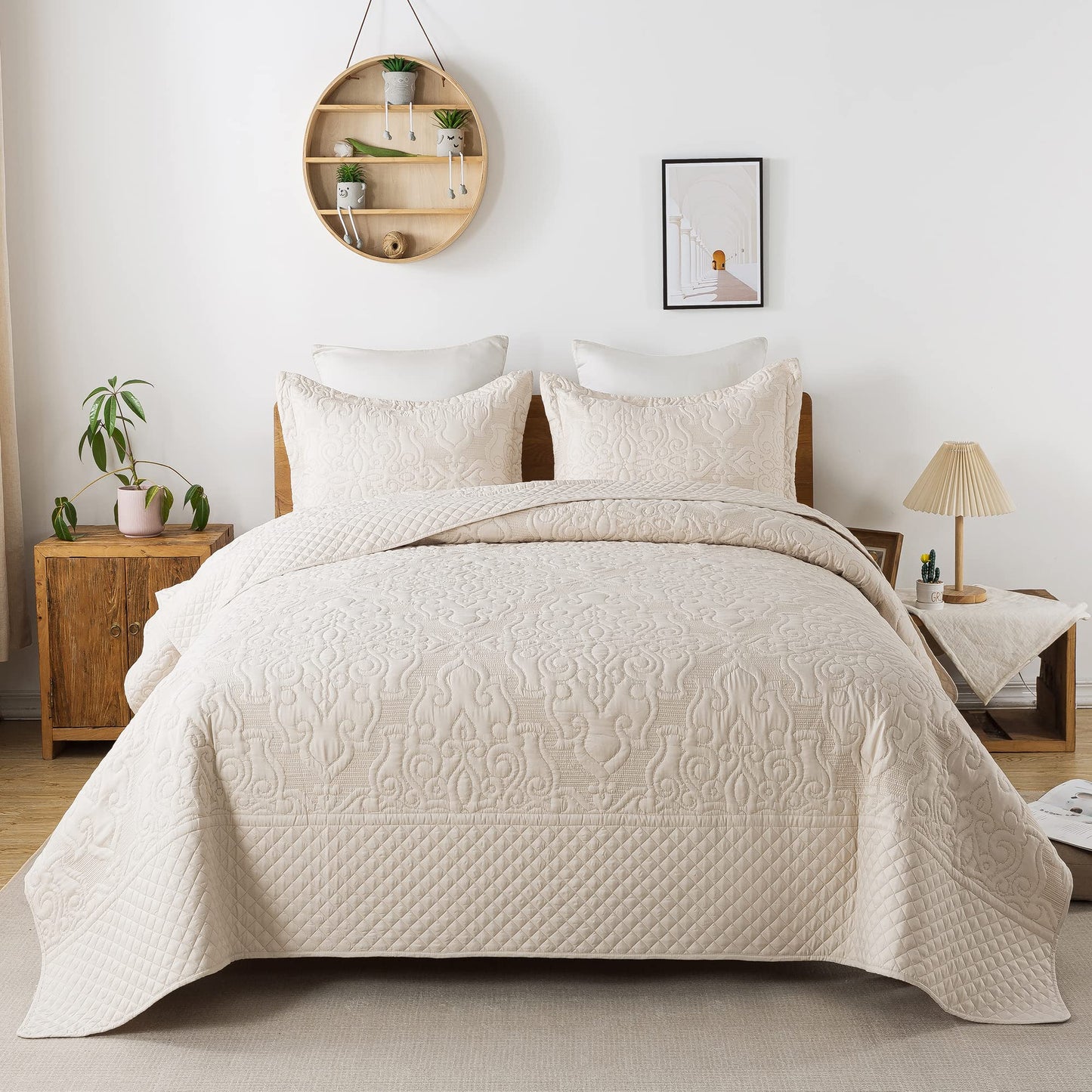 Patchwork Floral Quilt Bedspread Set