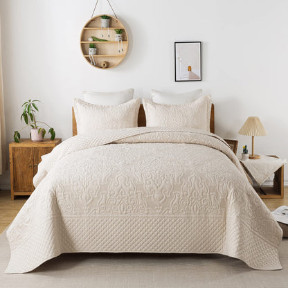 Patchwork Floral Quilt Bedspread Set