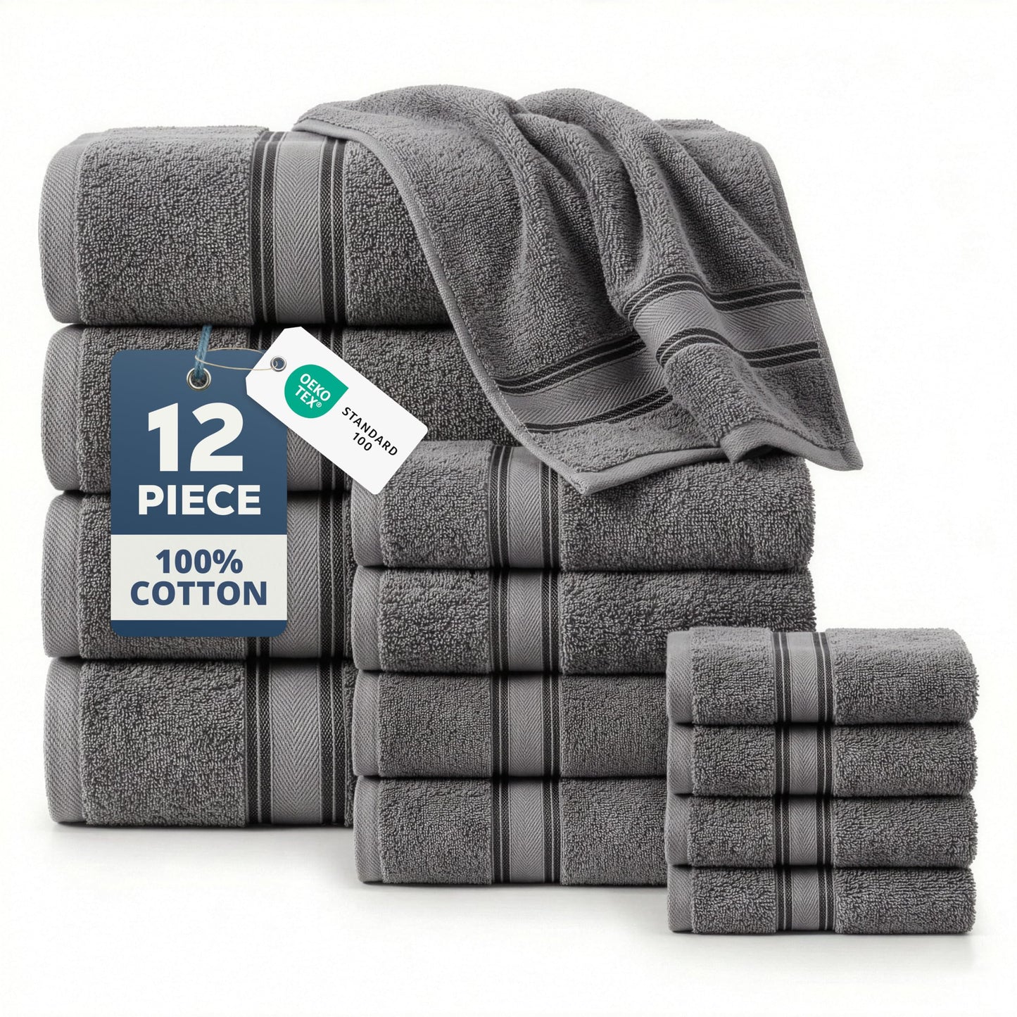 Luxury Zero Twist Cotton Bath Towels
