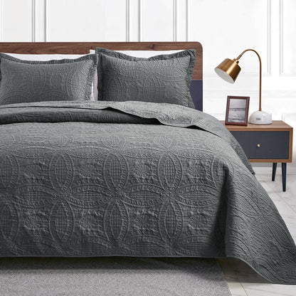 Brushed Microfiber Lightweight Quilt Set